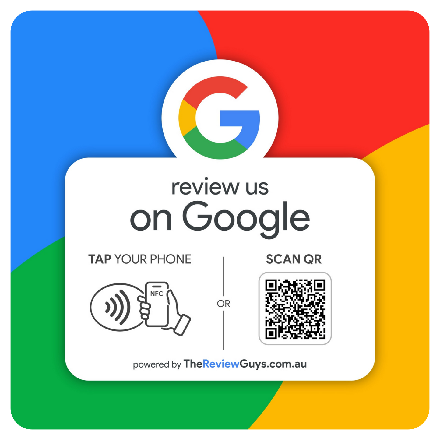 Google Review NFC Plate + QR Code