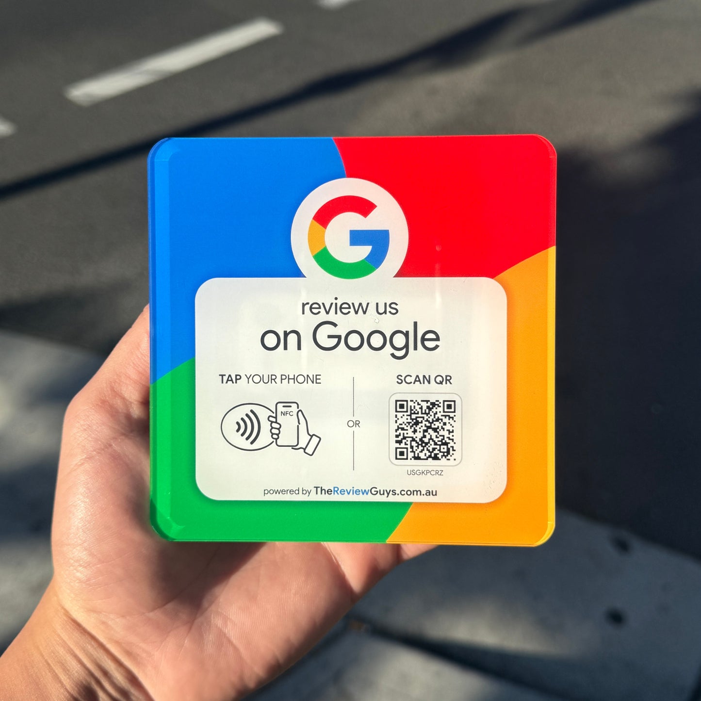 Google Review NFC Plate + QR Code