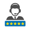 Customer support agent with 5 star reviews